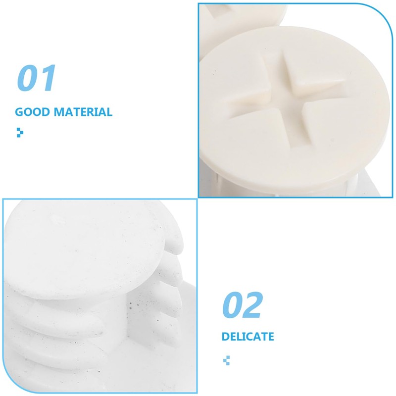 Abaodam 8Pcs Slide Fixing Screw Caps Plastic Replacement Covers for