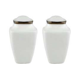 Lenox White Solitaire Square Salt and Pepper Set, S&P Shakers