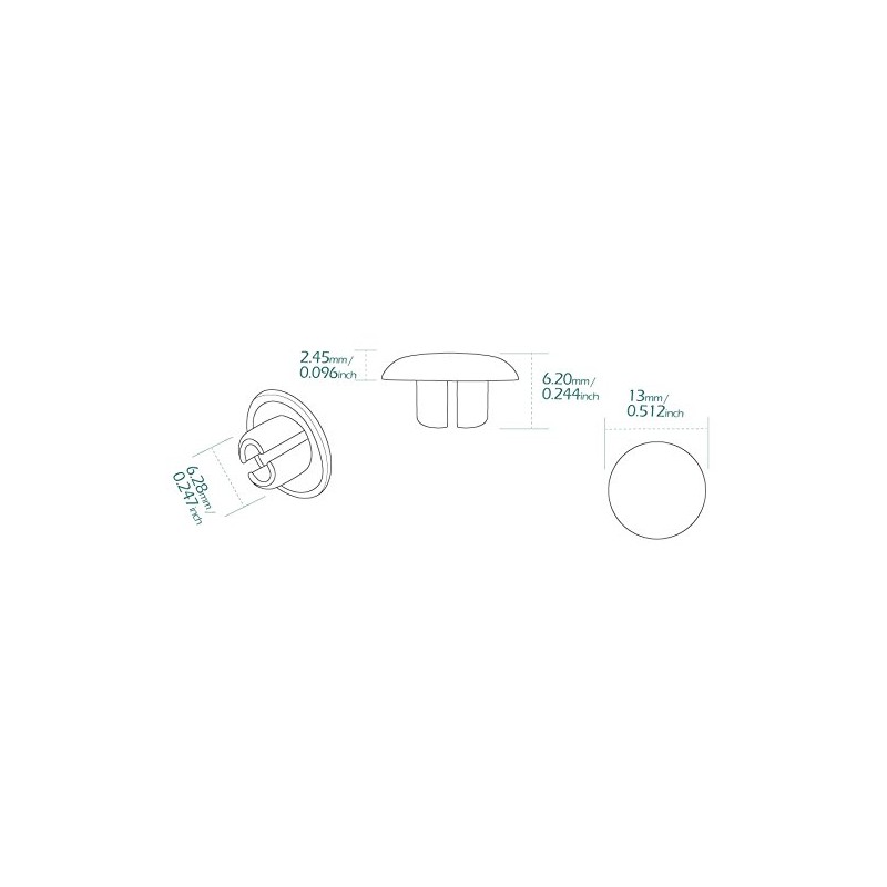 KiWAV motorcycle round bolt cap screw cover plug chrome for