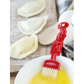 Fox Run Chef's Pastry Brush, 0.25 x 1.25 x 5.75 inches, Red
