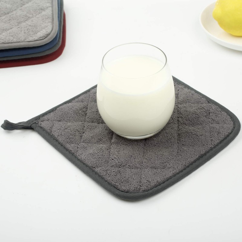 Lifaith 100% Baumwolle Küche Everyday Basic Terry Topflappen hitzebeständig Untersetzer