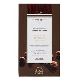 KORRES Argan Oil Colorant â ammoniakfreie Haarfarbe Hellbraun Rot 5.6 â 100% Grauhaarabdeckung & vegan fÃ¼r ein langanhaltendes Farbergebnis
