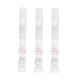 3Pair(6PCS) Clear Invisible Replacement Bra Straps - Adjustable Transparent Bra Shoulder Straps with Anti-Slip Steel Buckle for Women and Girl(15.6inch One Size)