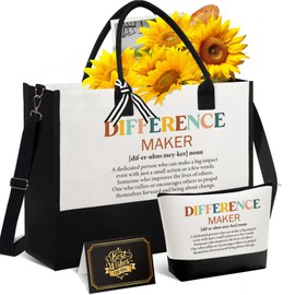 Thank You Gifts for Women, Employee Appreciation Gift, Appreciation Gratitude Unique Ideas Box for Women, Teacher, Nurse, Coworker, Boss Lady, Employee w/Tote Bag Makeup Bag