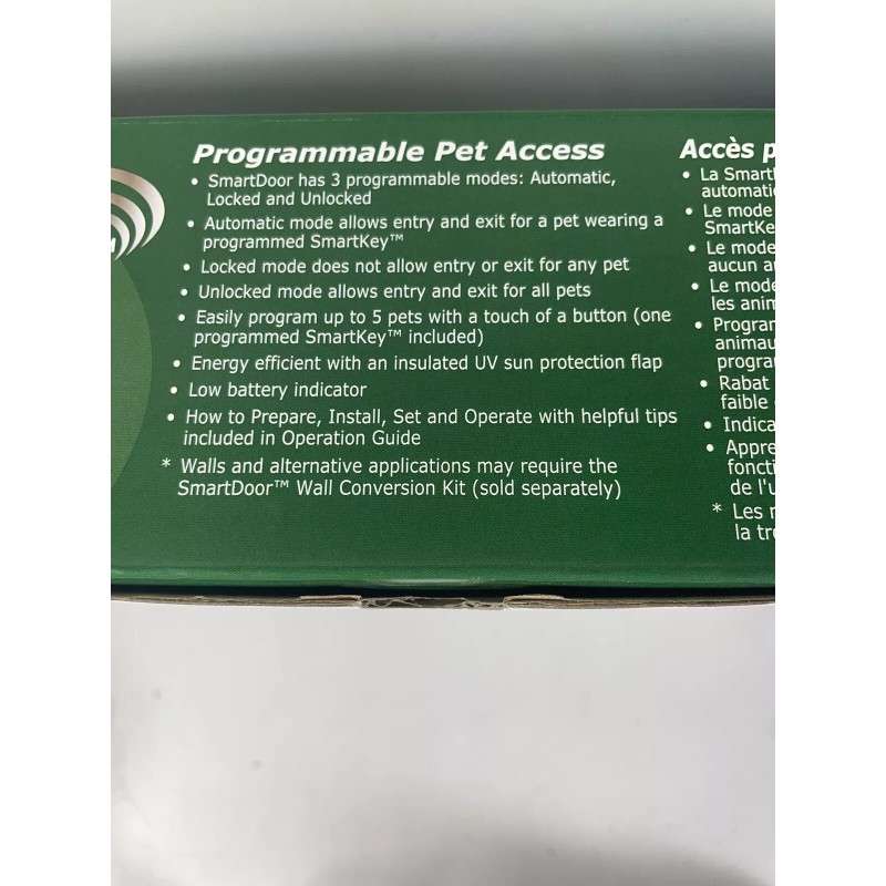 PETSAFE ELECTRONIC SMART DOOR (SIZE: SMALL) - NEW