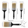 YIXISI 4-Piece Paint Brush Set, Flat Brush, Paint Brush, Paint