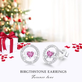 LAVUMO 925 Sterling Silver Earrings for Women Hypoallergenic Stud Earrings Jewellery Gifts on Christmas Valentine's Day Anniversary Birthday Mother’s Day for Women Wife Girlfriend Mother