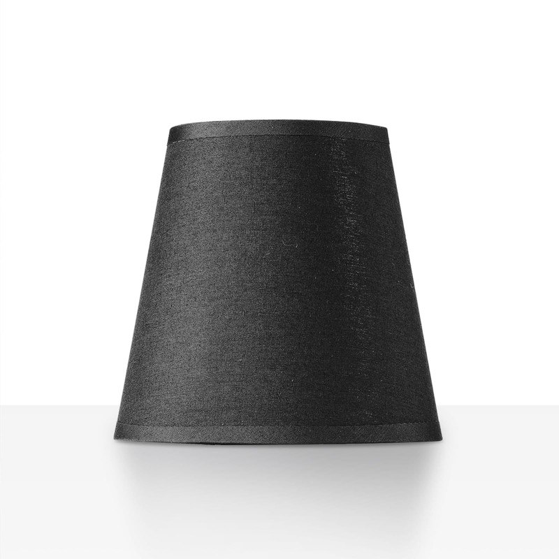 Black Chandelier Shades with Gold Lining Hardback, 4" Top x