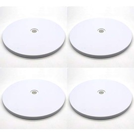 Round Lazy Susan,8",4-Pack,Addlike Heavy Duty Rotating Swivel Smooth Rotating Acrylic Lazy Susan Turntable with Steel Ball Bearings for TV,Computer Monitor, Potted Plants White