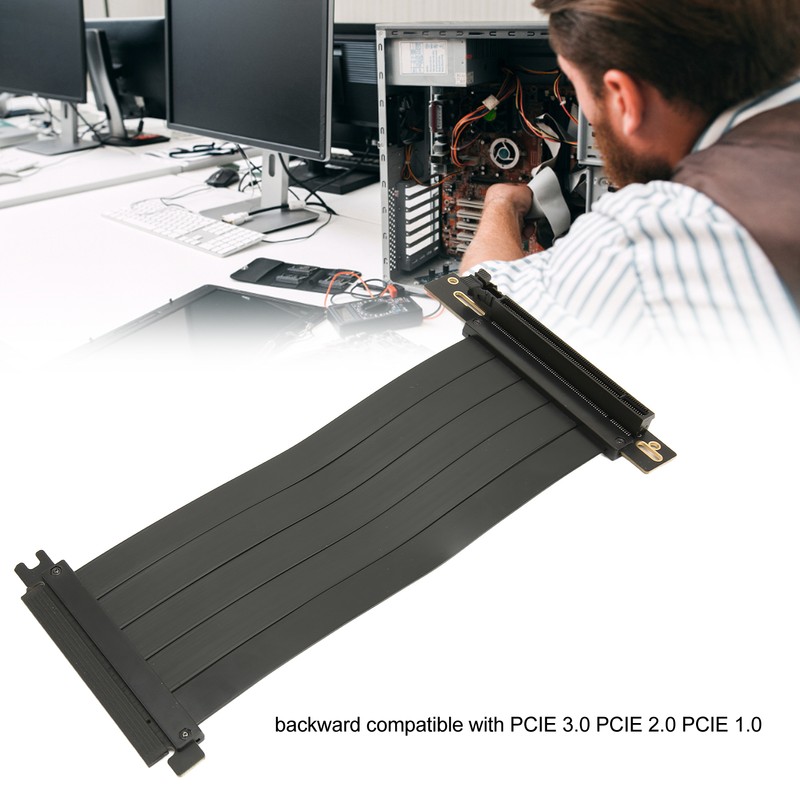 PCIE 4.0 X16 Riser Cable High Speed Flexible 90 Degree