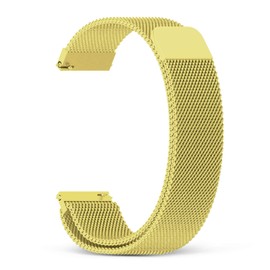 22mm Luxury Gold Magnetic Stainless Steel Smartwatch Band – Quick Release Milanese Loop Replacement Strap for Men Women – Stylish, Adjustable, Anti-Snag Edge, Comfortable Fit, Compatible with Smartwatches