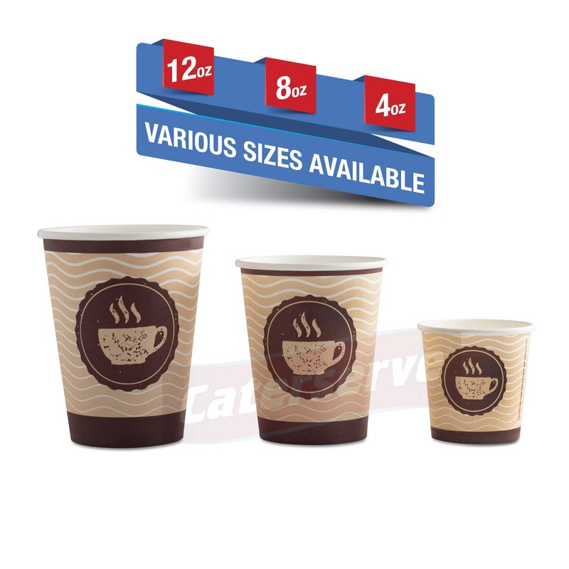 Caterserve Paper Cups for hot and Cold Drinks (12oz -