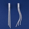 Rhinestone Earrings for Women Sliver Long Tassel Earring for Wedding