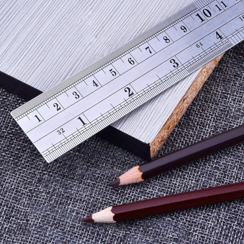 Stainless Steel Ruler 12 Inch and 6 Inch Metal Rule