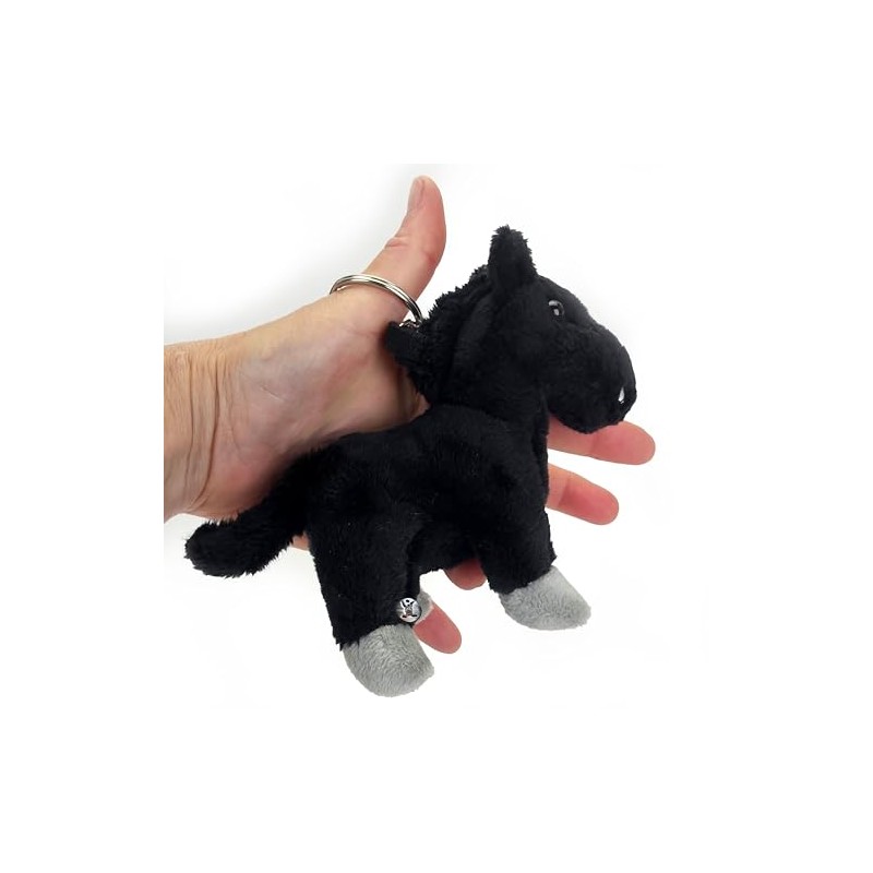 Pony Horse Key Ring Plush Toy Cuddly Toy Eclipse Black,