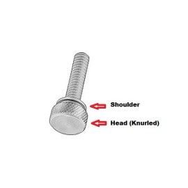 Unbranded Flared Shoulder Aluminum Thumb Screw, 1/2" Dia, 1/4"-20 x 1/2" Length, 5 Pcs