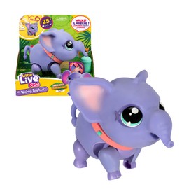 Little Live Pets My Walking Elephant The Elephant Toy Pet Walks and Dances to the Rhythm of Music, Sounds and Reactions, Interactive Plush Doll, from 4 Years, Famous (LPK02000)
