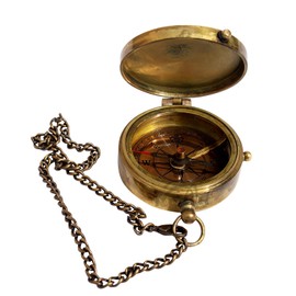 MAH Engraved Compass for Confirmation Gifts, Baptism Gifts, Best Easter, Christian Gifts for Men, Catholic Gifts, Birthday Gifts, Graduation Gifts. (Be Strong and Courageous)