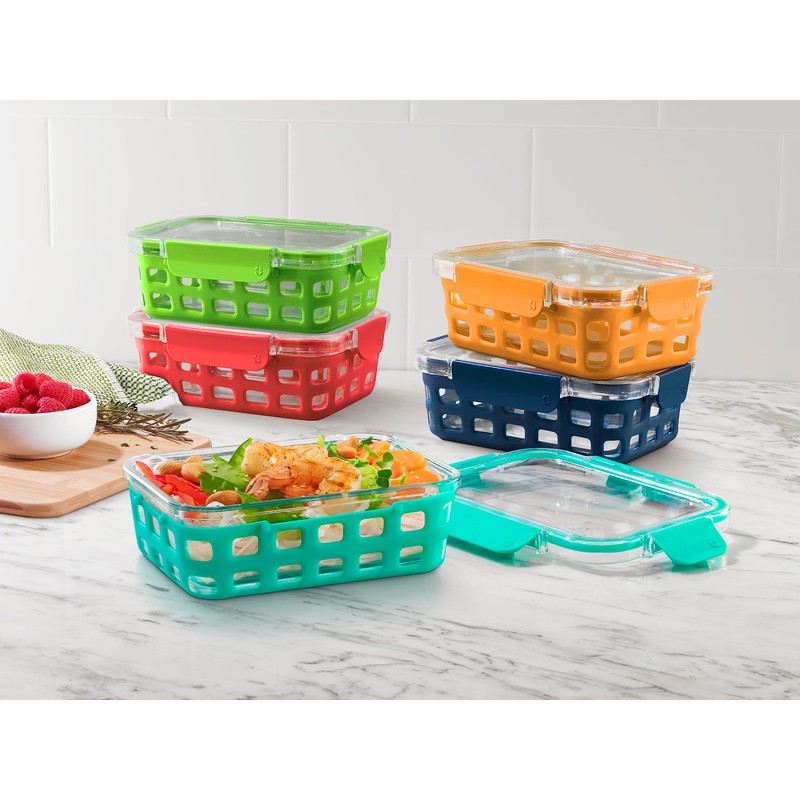 Ello Duraglass 3.4 Cup Meal Prep Sets 10Pc, 5 Pack