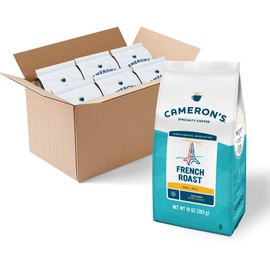 Cameron's Coffee Roasted Ground Coffee Bag, French Roast, 10 Ounce Pack of 6