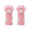 2pcs Pink Cat Paw Knitting Needle Stoppers, Silicone Knitting Needle