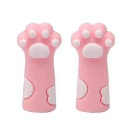 2pcs Pink Cat Paw Knitting Needle Stoppers, Silicone Knitting Needle Point Protectors Cute Knitting Needle Tips Stoppers Stitch Stoppers for Larger Size Knitting Needle Knitting and Crochet