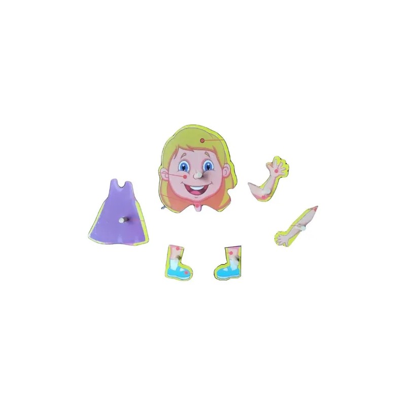 Material Didáctico Montessori Las Partes Del Cuerpo Niños