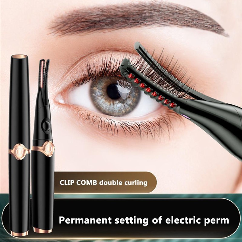 Heated Eyelash Curler Electric Eyelash Curler Professional Mini USB Rechargeable