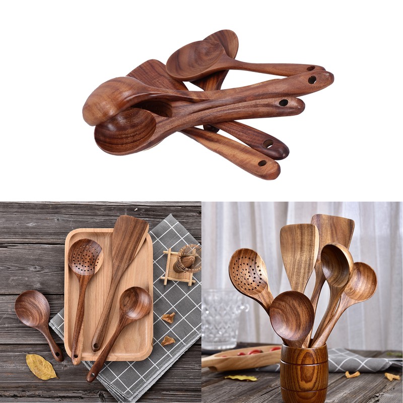 Cooking Spoon Spatula Set Long Handle Kitchen Utensils Cooking Tool