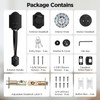 MAXECURITY Black Front Door Handle and Deadbolt Set, Classic Front
