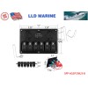 LLD_TK 6 Gang Green LED Waterproof Rocker Switch Panel Breakers
