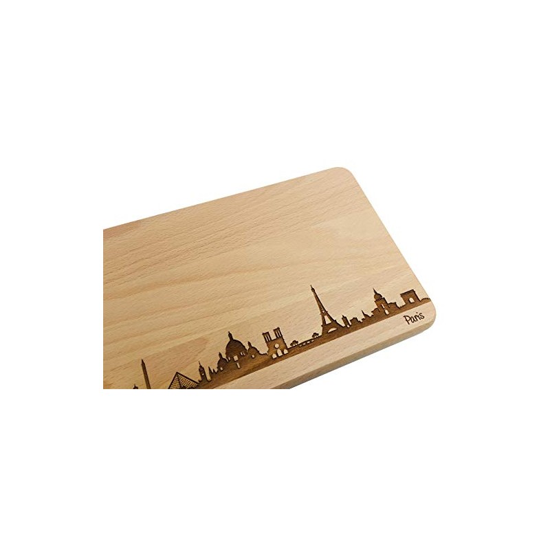 Paris Skyline Bread Board | Beech Breakfast Board | Wooden