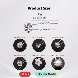 36Pcs Pearl Hair Pins Set for Women 6 Styles Wedding Hair Accessories Bridal Hair Clips with Pearls for Bride Bridesmaids Girls Special Occasions