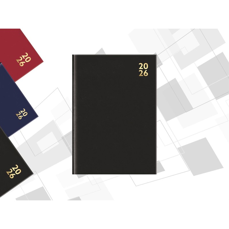 2026 A5 Diary Week To View - Compact Black Hardcover