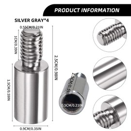 DOKLY Arcade Joystick Extender, 4 Pcs 1.5 CM Arcade Stick Extensions, Stainless Extensions for Most Joystick & Arcade Fighting Game Machine, Joystick Extender for Enhanced Control