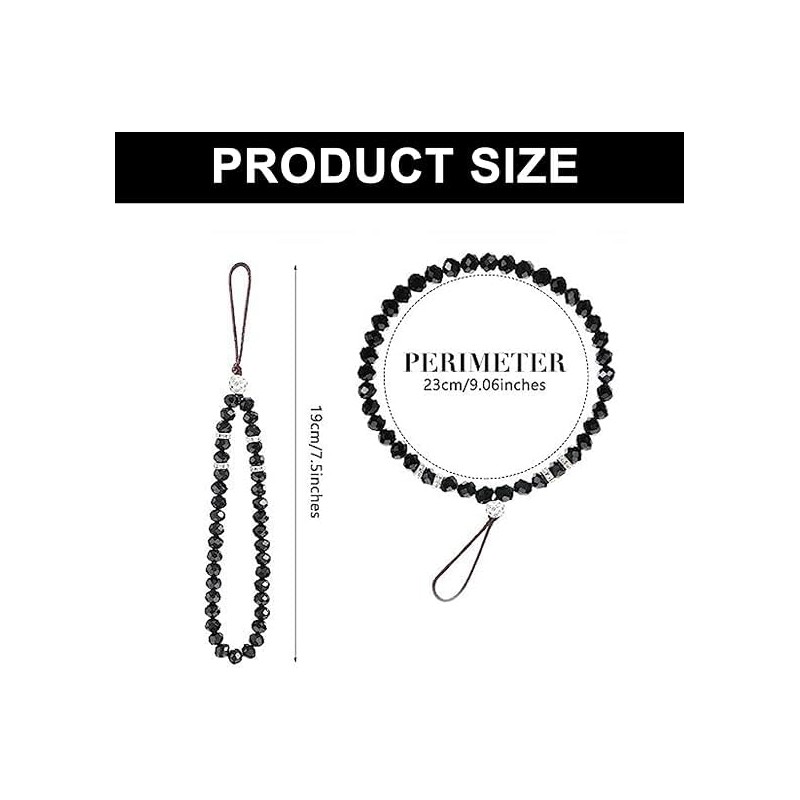 Vayfoni 3PCS Phone Wrist Straps - Crystal Beads Phone Strap
