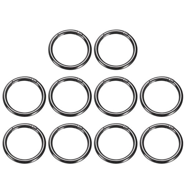 sourcing map 10pcs Spring O Ring Clip, Metal Spring Clasp