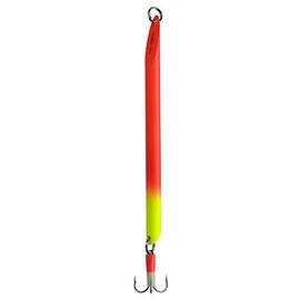 Fladen Round Pirk 12°, Pirk in Four Colours and Weights from 200 g to 500 g, with 12° Mitre Cut for Optimal Movement, Lead-Free (Red/Yellow, 500 g)