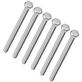 TA-VIGOR M8 x 150mm Hex Bolts, 304 Stainless Steel Fully Threaded M8 Bolts, Fully Threaded Hex Bolts for Metal Construction and Machinery Repair, 6Pcs