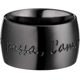 GILARDY Amore per Sempre Love Ring R1 with Italian Love Quote Stainless Steel, stainless steel