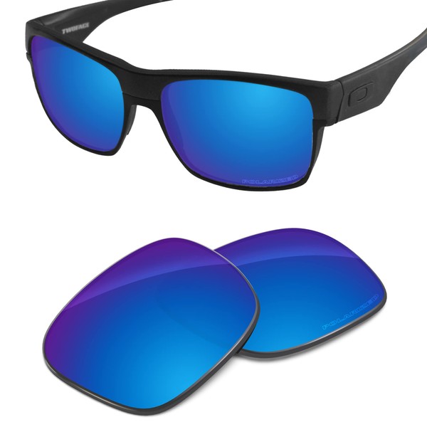 Tintart Lentes de rendimiento compatibles con Oakley TwoFace polarizadas grabadas, Azul cielo - Policarbonato Polarizado, Talla unica