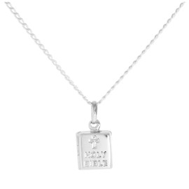 jewellerybox Sterling Silver Holy Bible Locket on 18 Inches Chain