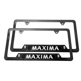 Unbranded 2PC Stainless Steel License Plate Frame Holder CARBON FIBER FOR NISSAN MAXIMA