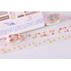 YUBBAEX 5 Rolls Floral Washi Tape Set PET Decorative Flowers