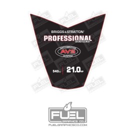 Briggs & Stratton 21 Horsepower 540cc Briggs & Stratton Lawnmower Engine Cover Premium Vinyl Decal
