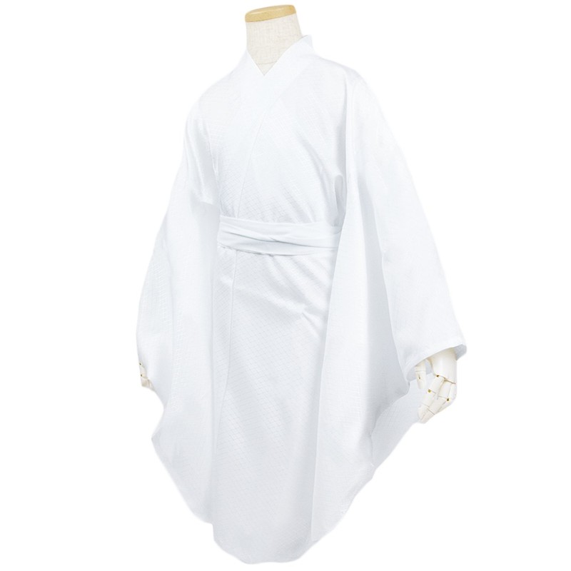 Kyoetsu Shichi-Gosan, 5 Years Old, Boys Nagajuban, White, With Pattern,