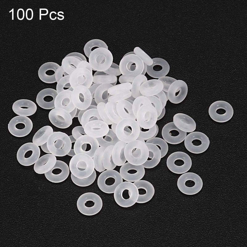 sourcing map 100 pieces white heat resistant non-toxic NBR nitrile