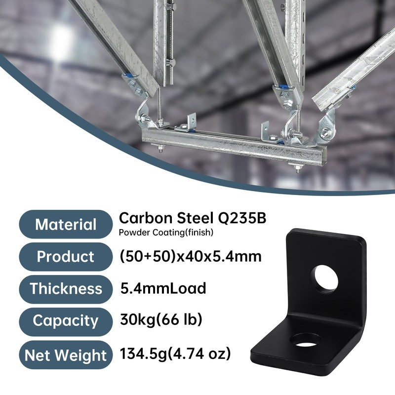 LAICCUM 10 Pack 2 Holes 90° Fitting for 1-5/8" Strut