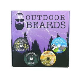 Outdoor Beards Beard Balm | 2 oz Cleansing Balm for Beards Short or Long | Beard Conditioner for Men | Essential Moisturizer for Every Man's Beard | Leave Hair and Skin Healthy (Sample Pack 1)