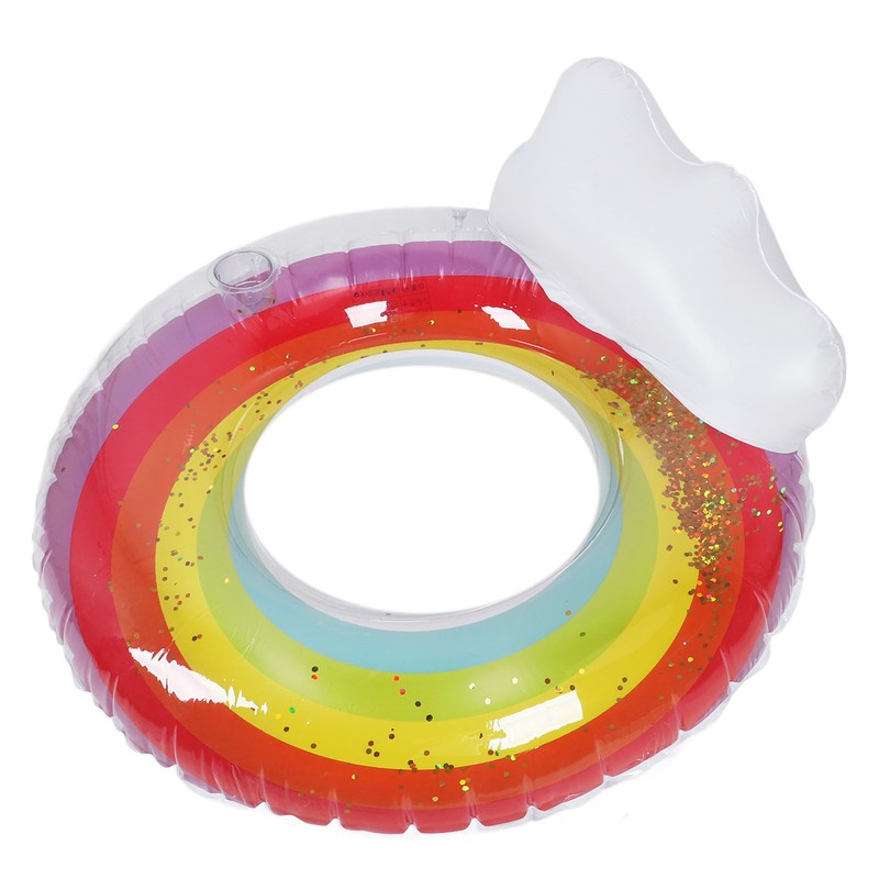 Swimming Ring Pool Float Inflatable Colorful Thickened PVC Pool Float